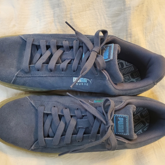 Puma Men's Suede Navy Sneakers - Picture 6 of 8